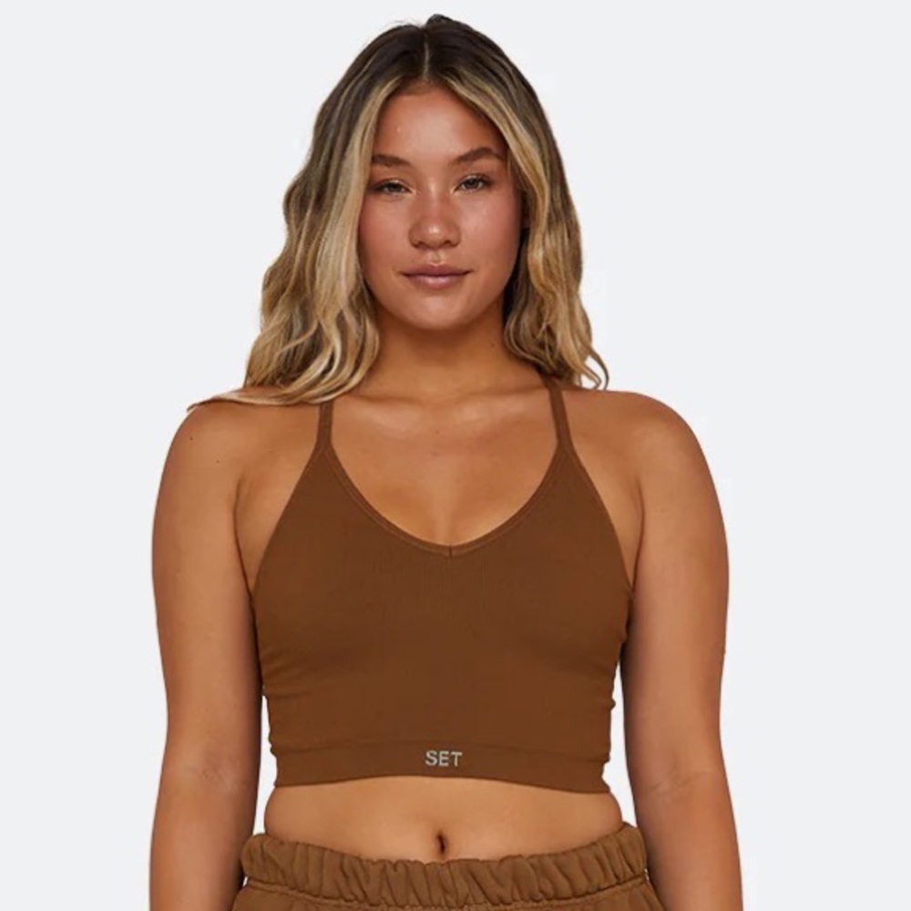 Set Active Sculptflex Ribbed V Bra - Little Havana